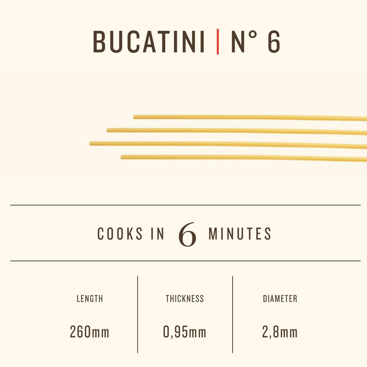 Rummo Italian Pasta Bucatini No.6, Always Al Dente (16 Ounce Package)