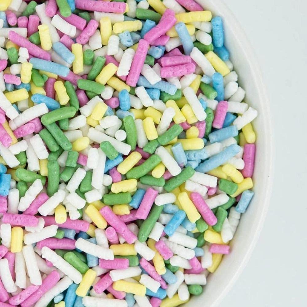 Sweets &   Boutique Pastel Sprinkles for Baking 4 Ounce Rainbow Jimmies
