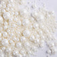 Gevog 1 Bottle White Pearls Sprinkles Mixing Edible Cake Cupcake Sprinkles For Wedding Valentines Party Baking Cupcake Cookie Ic