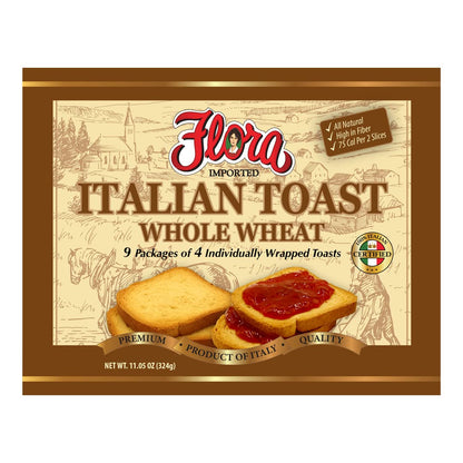 Flora Foods Hard Toast (Italian Whole Wheat) - 36 cout