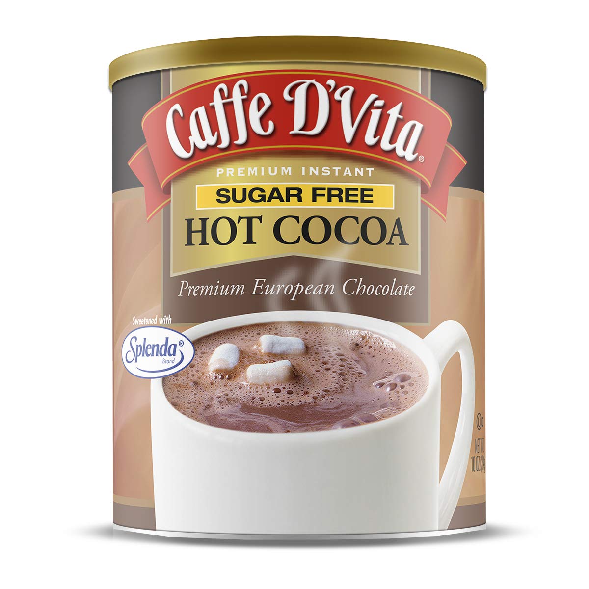 Caffe Dvita Sugar Free Hot Cocoa - Pack Of 2 - 10 Oz. Cans