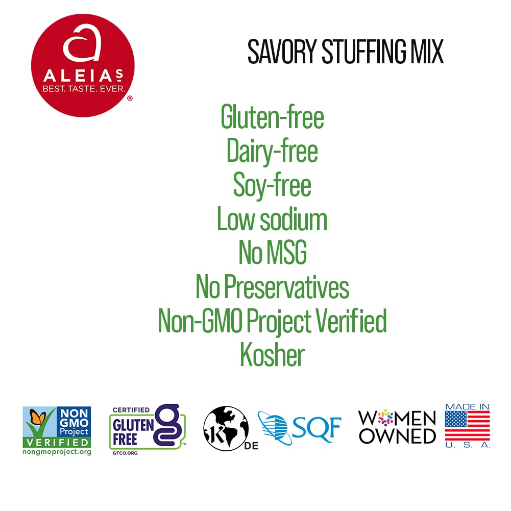Aleia'S, Savory Stuffing Mix; Gluten Free, Pack of 6, Size - 10 OZ, Quantity - 1 Case