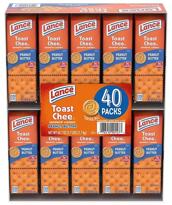 Lance ToastChee Peanut Butter Crackers, 1.52 oz., 40 pk.