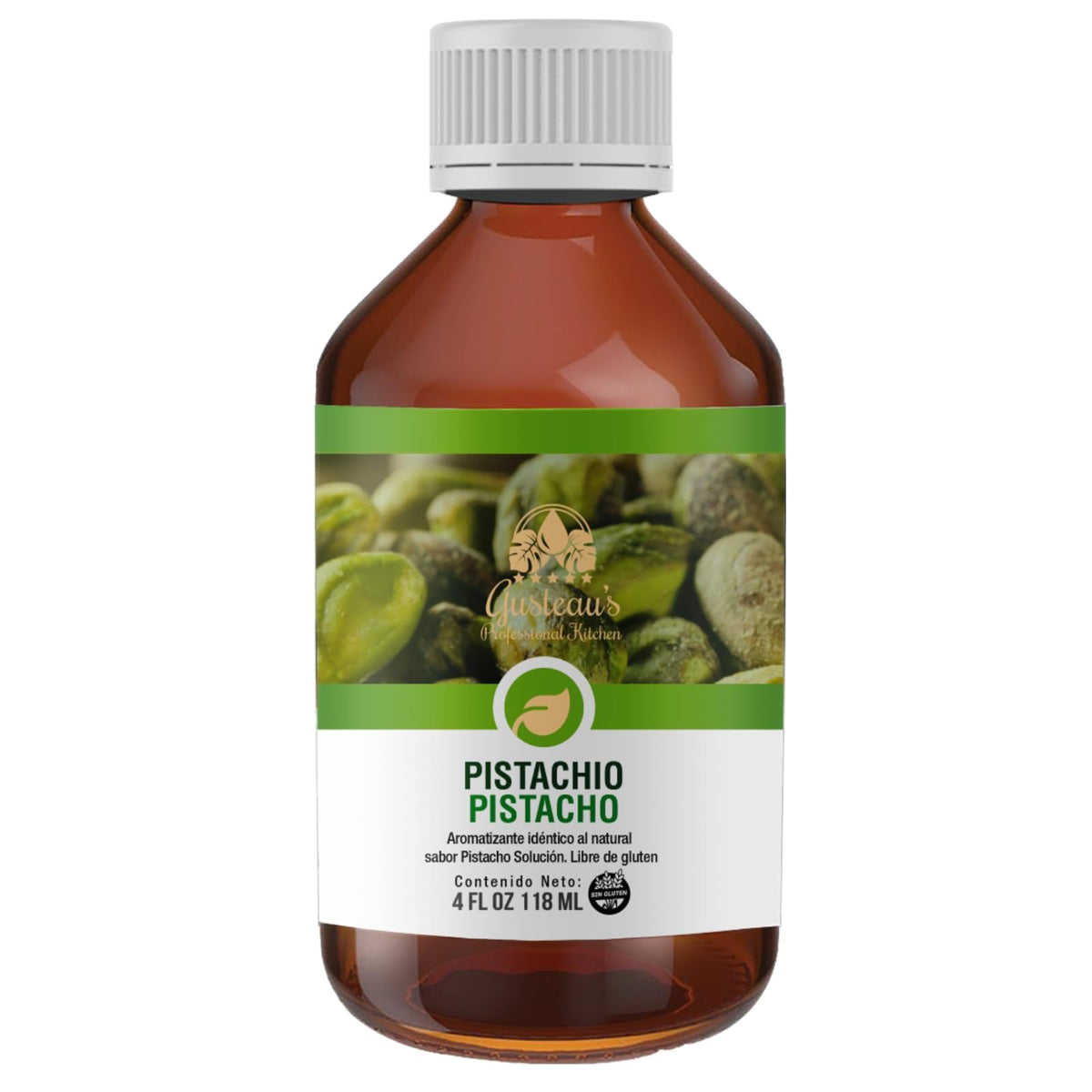 GUSTEAU’S Bakery Emulsion, Pistachio Flavor, Alcohol Free, Sugar Free, 4 Fl Oz
