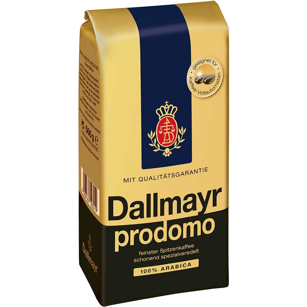 Dallmayr Prodomo Coffee Beans, Whole Beans, 500g, Model 308808, 1 Count