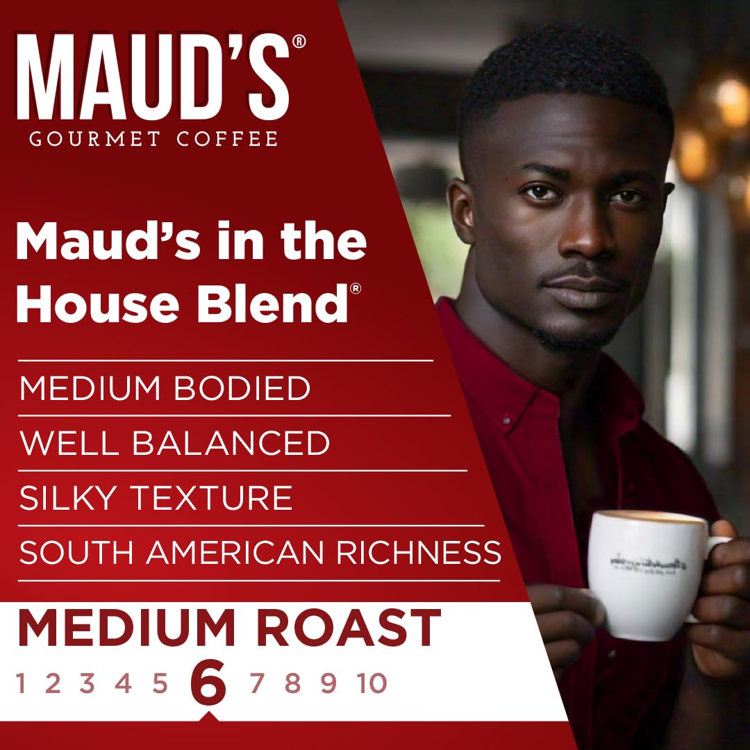 Maud'S Medium Roast Coffee Pods, 100 Ct | In The House Blend | 100% Arabica Medium Roast Coffee | Solar Energy Produced Recyclab