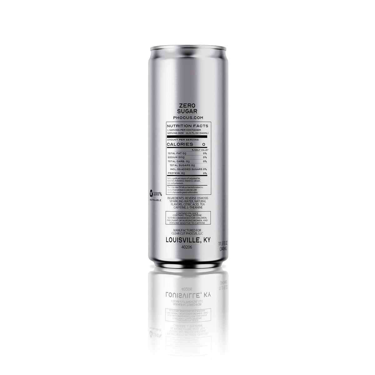 Limited Edition Phocus Creative Energy Drink, Pineapple, Zero Sugar, Functional Beverage For Clean Energy And Focus, 11.5 Fl Oz,