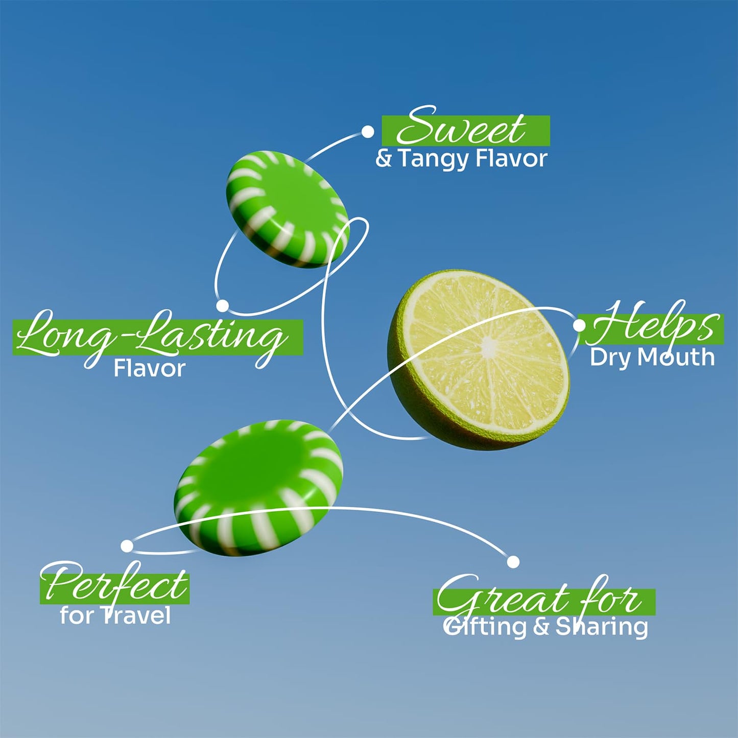 Starlight Candy, Individually Wrapped (4 Pound, Key Lime)