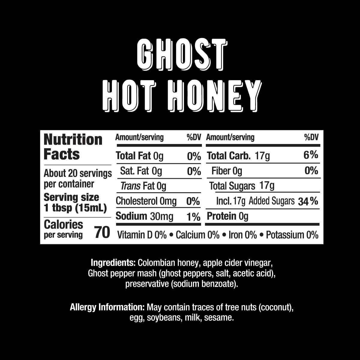 Melindas Ghost Hot Honey - 10 Oz, 1 Pack - Exra Spicy Honey Sauce Made With Fresh Ghost Peppers - Infused Sweet & Spicy Sauce Fo