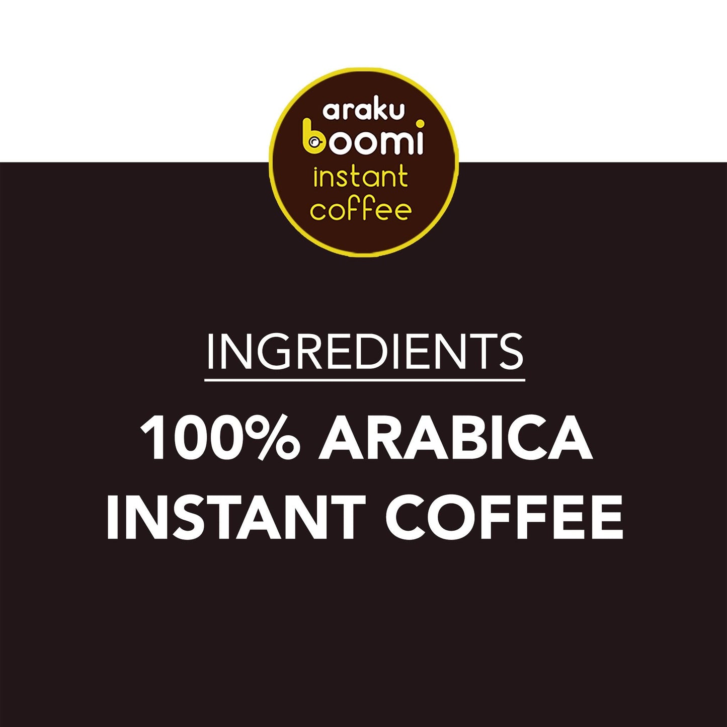 BOOMI INSTANT COFFEE Premium Single Origin Instant Coffee Powder, Medium Roast, 100% Arabica, Low Acid, 3.5oz Tin