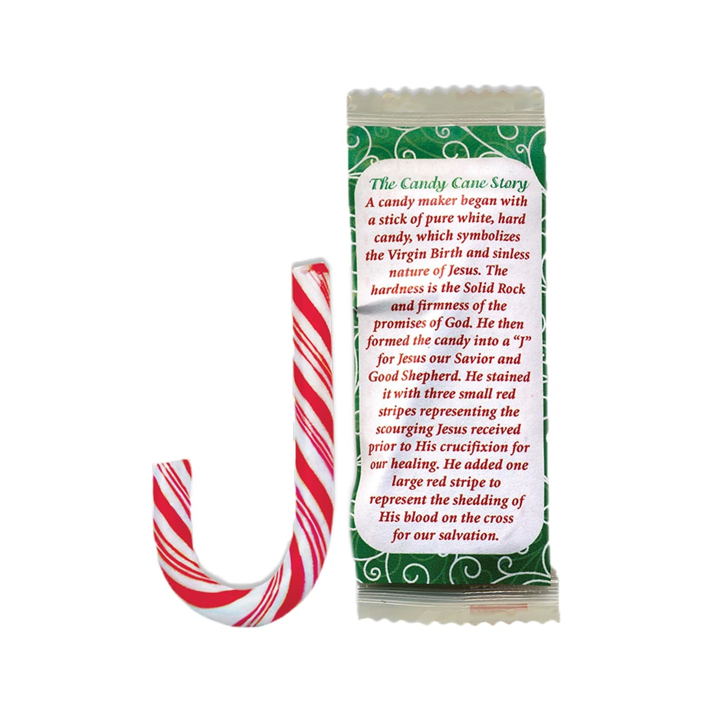 Scripture Candy, Mini Christmas Candy Canes Featuring The Candy Cane Legend, 40 Pieces