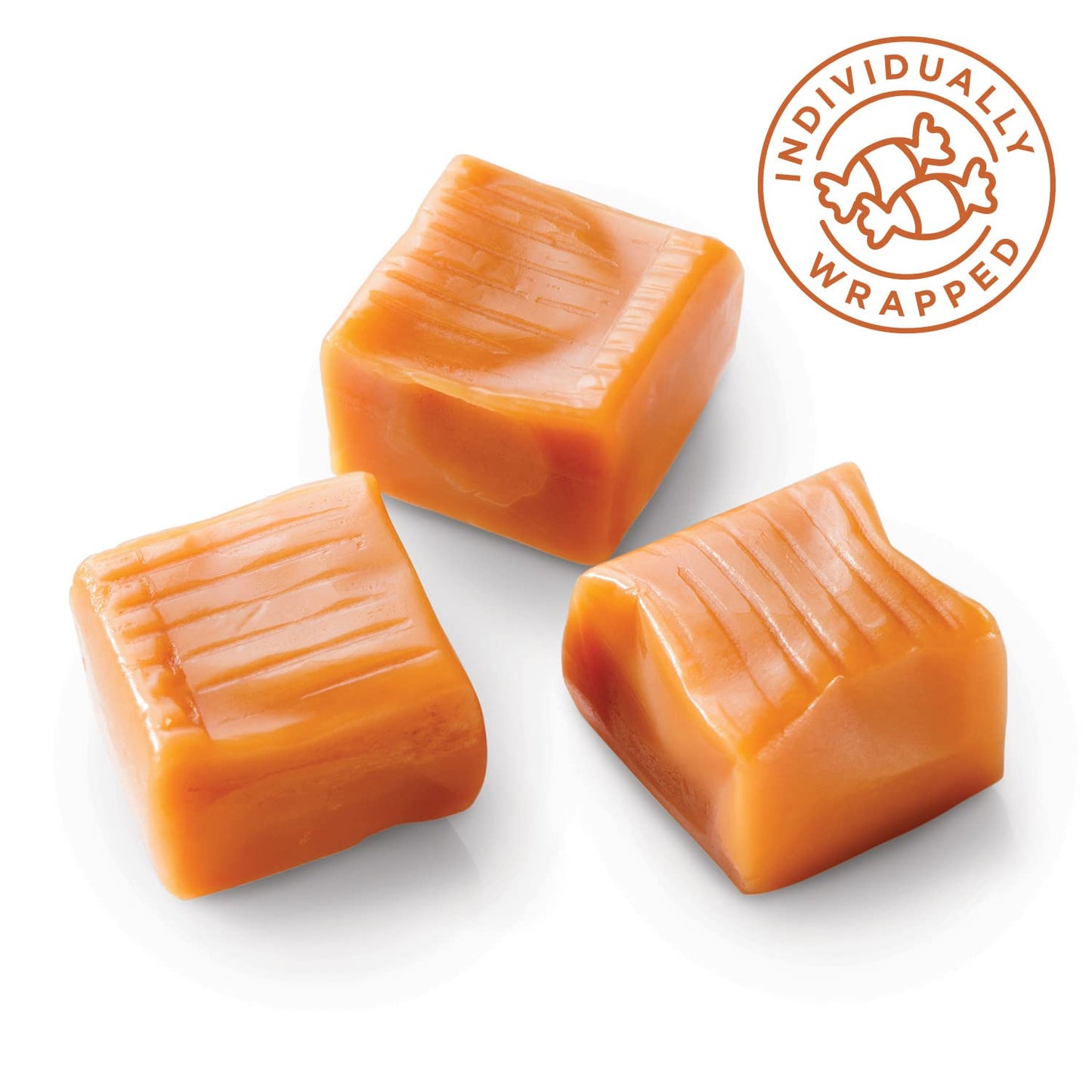 Caramel Cubes Candy, Rich Creamy Squares, Bulk Pack 2 Pounds