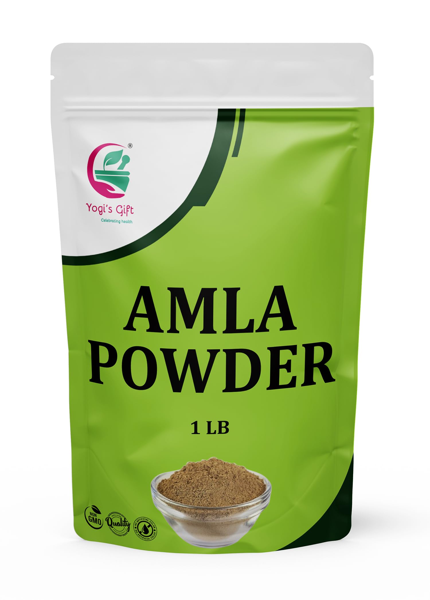 YogiS Gift Amla Powder 1 Lb  Finely Ground Raw Powder For Smoothies & Recipes  100% Pure Indian Gooseberry Powder  Resealable Bag For Freshness