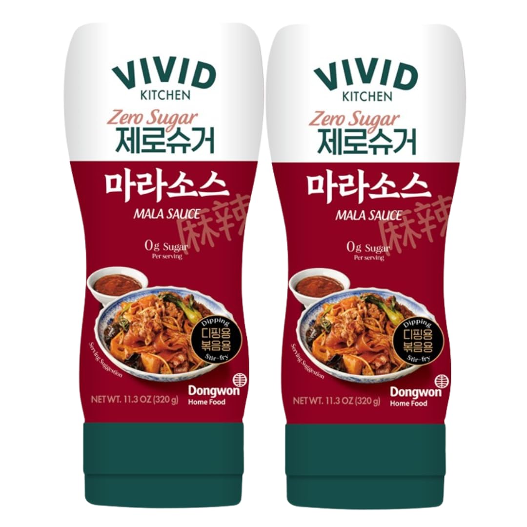 VIVID KITCHEN Mala Sauce | No Preservatives | Versatile  Easy-to-Squeeze (2 Pack) (Mala Sauce (Low Calorie & Zero Sugar))