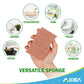 AIDEA Non-Scratch Brown Scrub Sponge, 24 Count - Natural Cellulose Sponges for Kitchen, Bathroom & Household Cleaning
