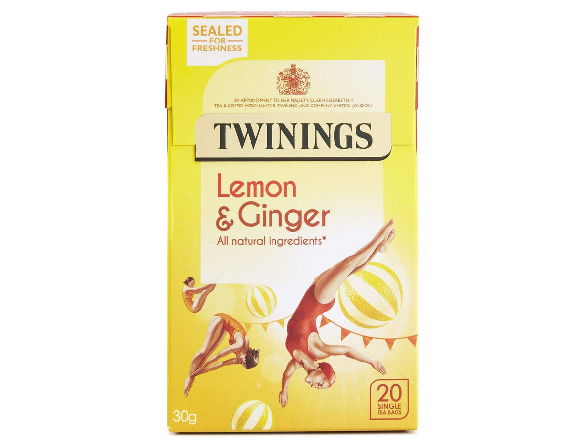 Twinings Herbal Revive Tea Bags, Lemon & Chinese Ginger, 20 Count