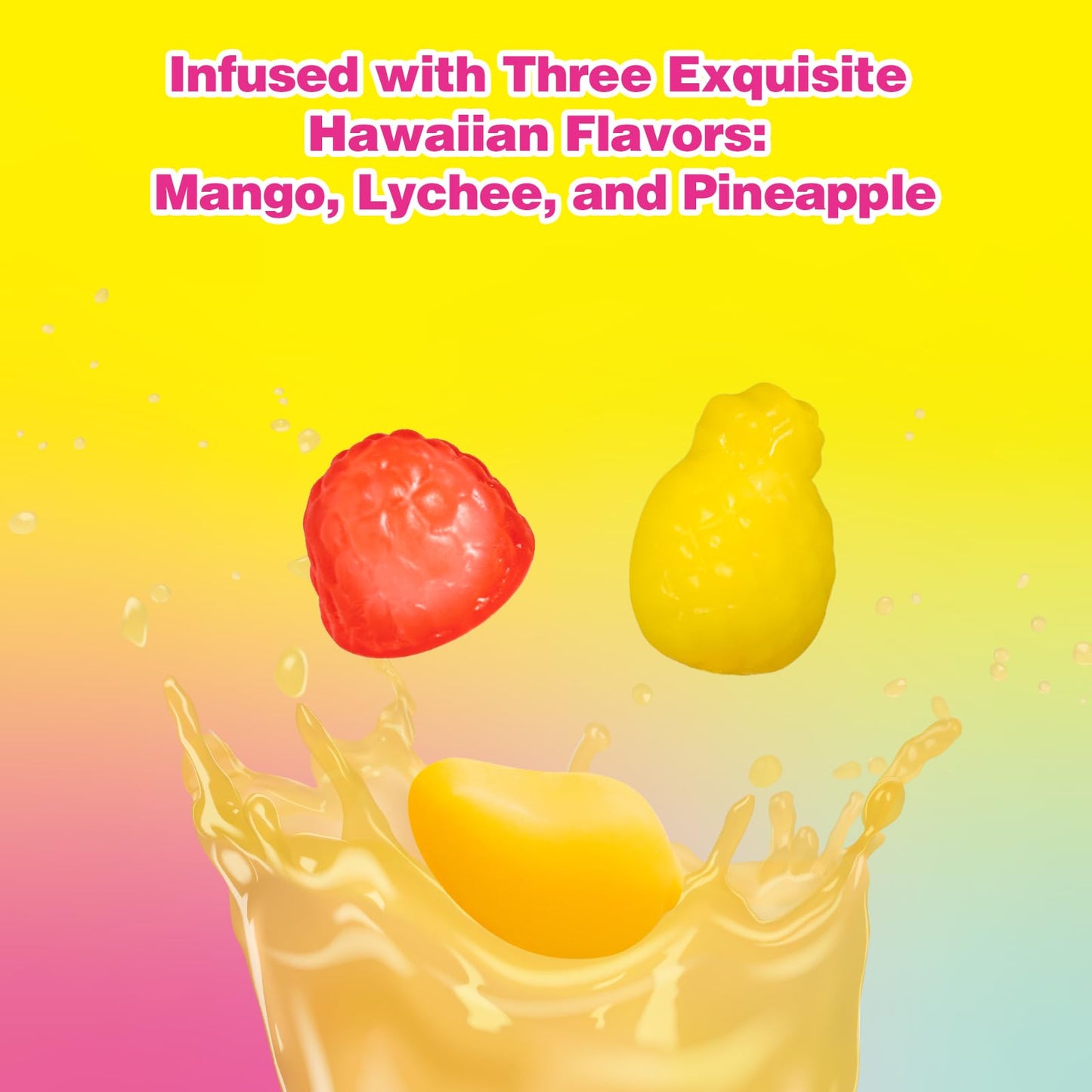 Amos Peelerz Assorted Peelable Gummy - Tropical Peeling Candy Variety Pack | Mango, Lychee & Pineapple | 24 Individual Packs (60