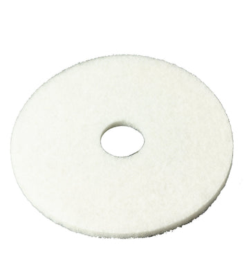 3M White Super Polish Pad 4100, 24" Floor Pad, Machine Use (Case Of 5)
