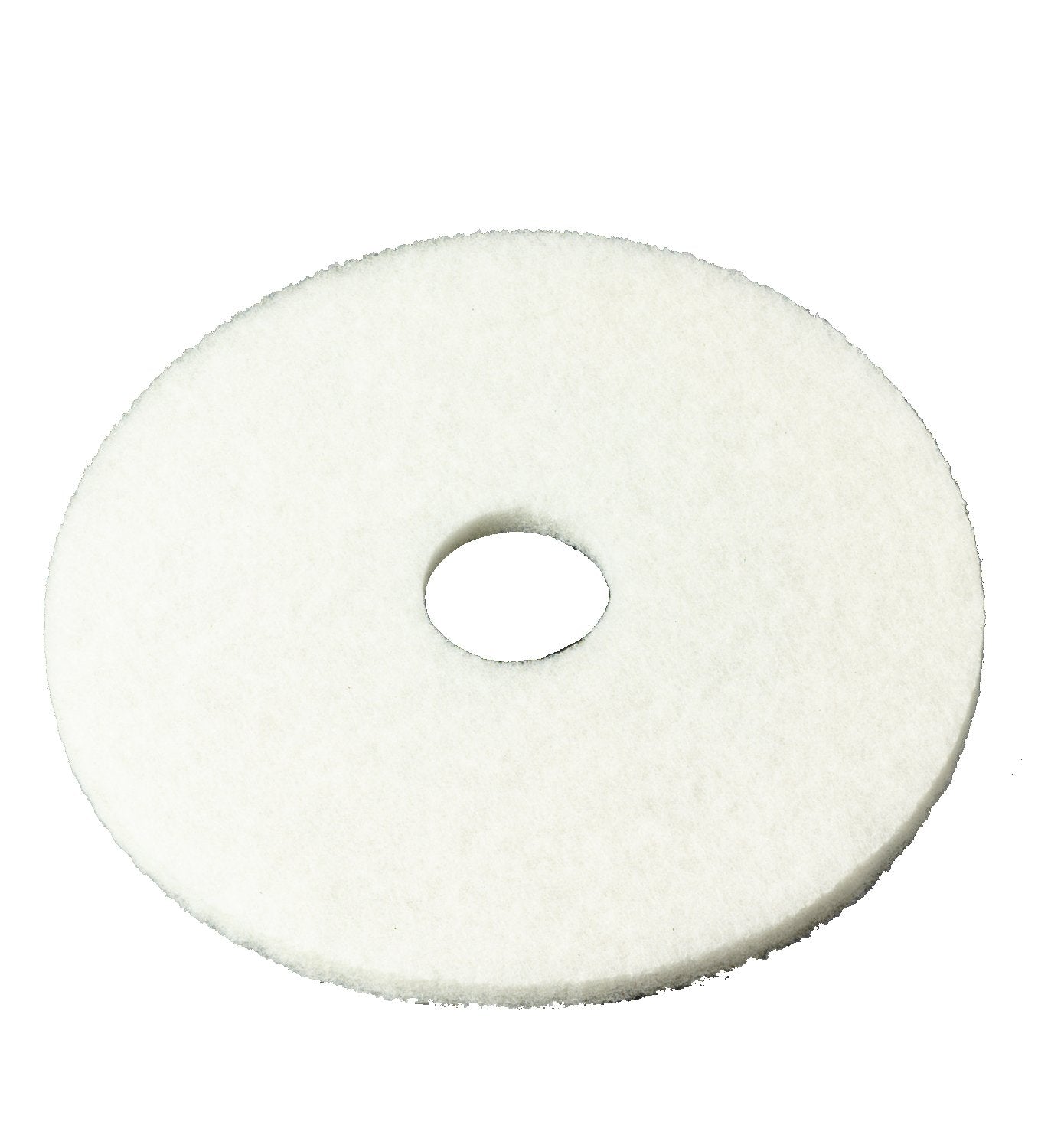 3M White Super Polish Floor Pad 4100, 16", 5/Case, Polish Wood Floors, Spray Cleaning Or Dry Buffing Soft Finishes