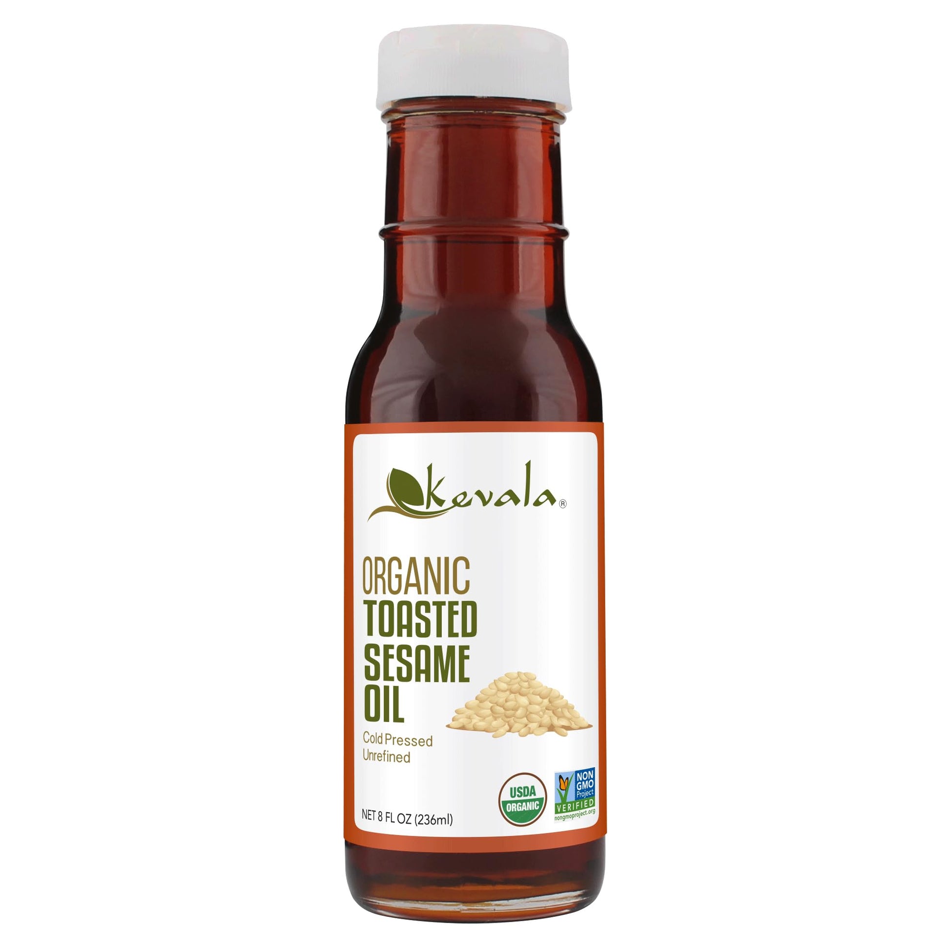 Kevala Organic Toasted Sesame Oil, 8 Ounce (Toasted Sesame oil, Organic, 8oz)
