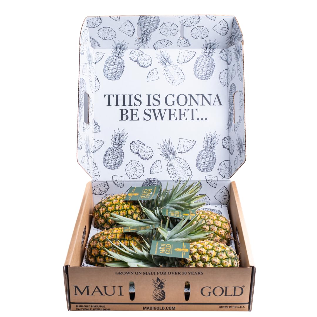 Maui Gold Pineapple - 4 Fresh Picked Pineapples