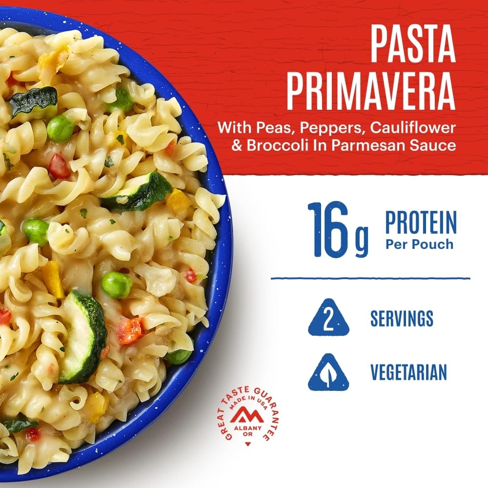 Mountain House Pasta Primavera Freeze Dried Backpacking & Camping Food 6-Pack