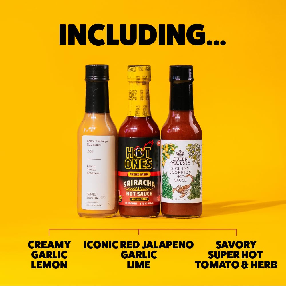Hot Ones Hot Sauce Challenge Set - Season 26 - Hot Sauce Gift Sets - Hot Sauce Variety Pack - Made With Natural Ingredients - Un