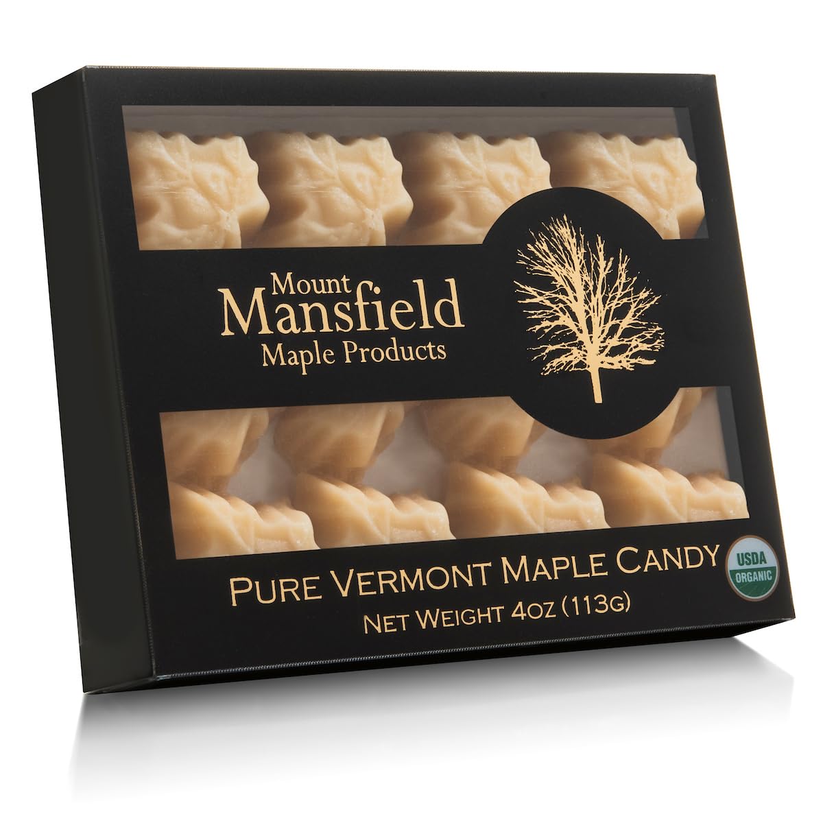 Mount Mansfield Maple Certified Organic Pure Vermont Maple Candy (Quarter Pound)