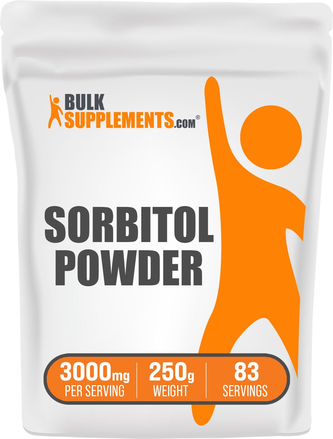 BulkSupplements Sorbitol Powder - Low Calorie Sweetener, 250g (8.8 oz), Gluten Free