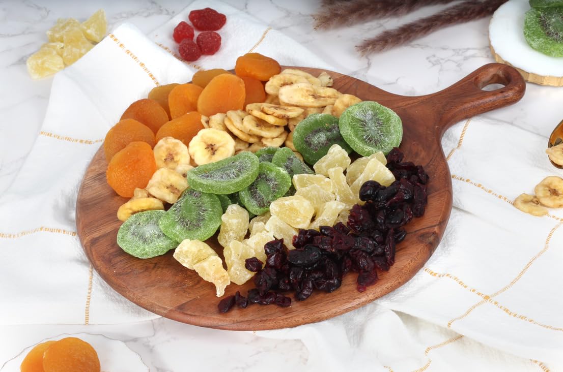 Dried Fruit Gift Basket - Extra Large - 9 Varieties Of Sweets In Reusable Wooden Crate - Premium Fruit Gift Basket - All Natural