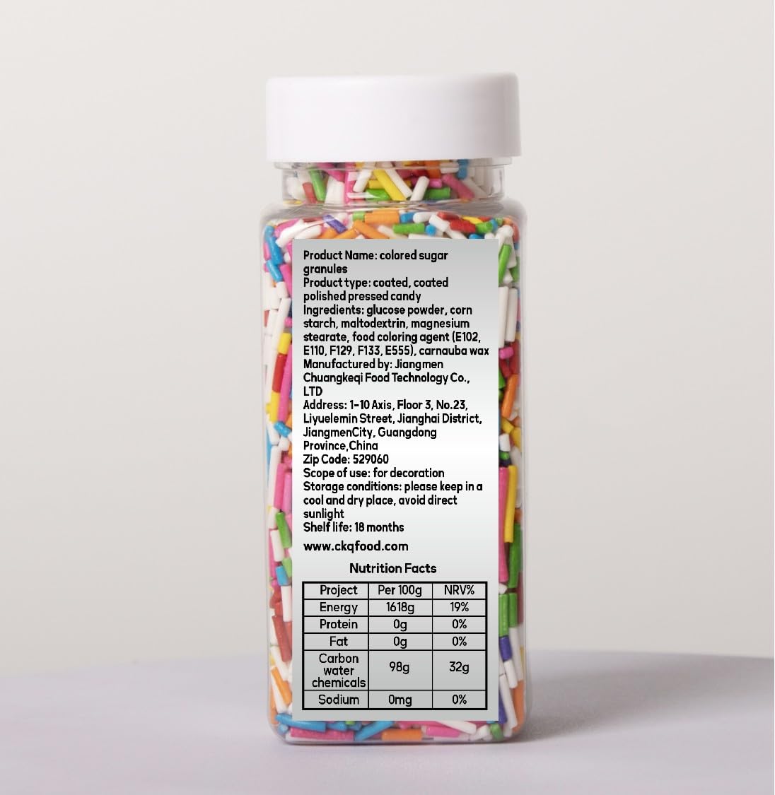 Cokoc Rainbow Jimmies Sprinkles - Soft Edible Rainbow Sprinkles for Cake Decorating & Ice Cream Toppings, 3.17oz