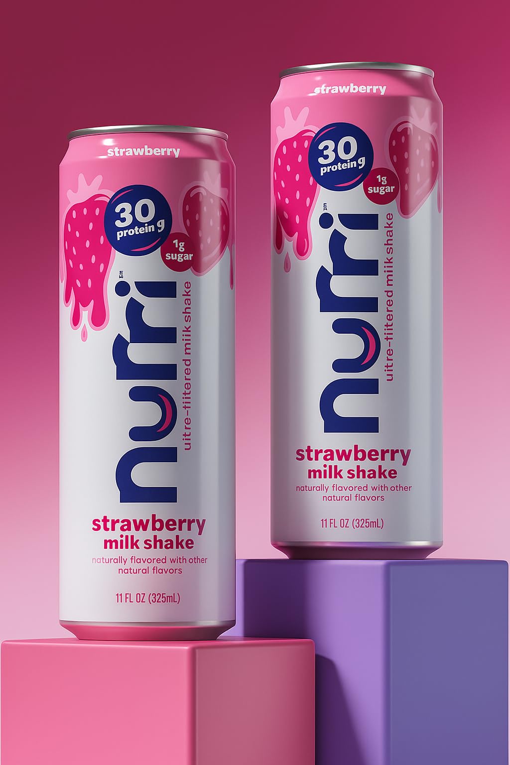 Nurri 30g Protein Ultra Filtered Milk Shake - Strawberry 12 Pack