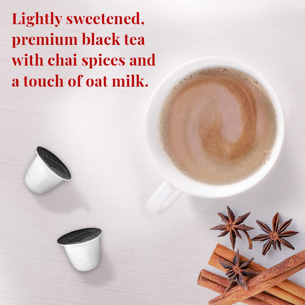 The Republic of Tea Chai Latte Tea Pods, Nespresso-Compatible, 10 Count, Recyclable