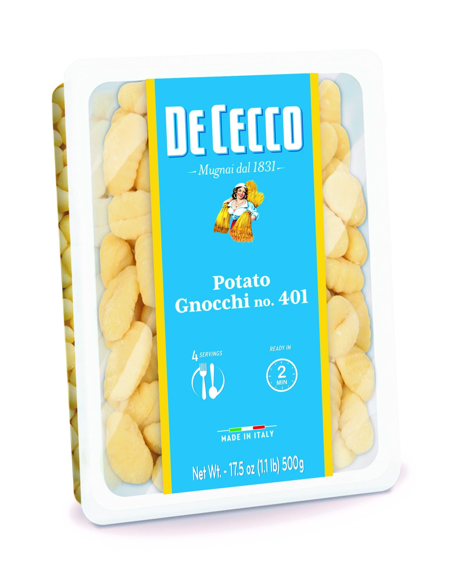 De Cecco Pasta, Potato Gnocchi No.401, 17.5 Ounce (Pack Of 4)