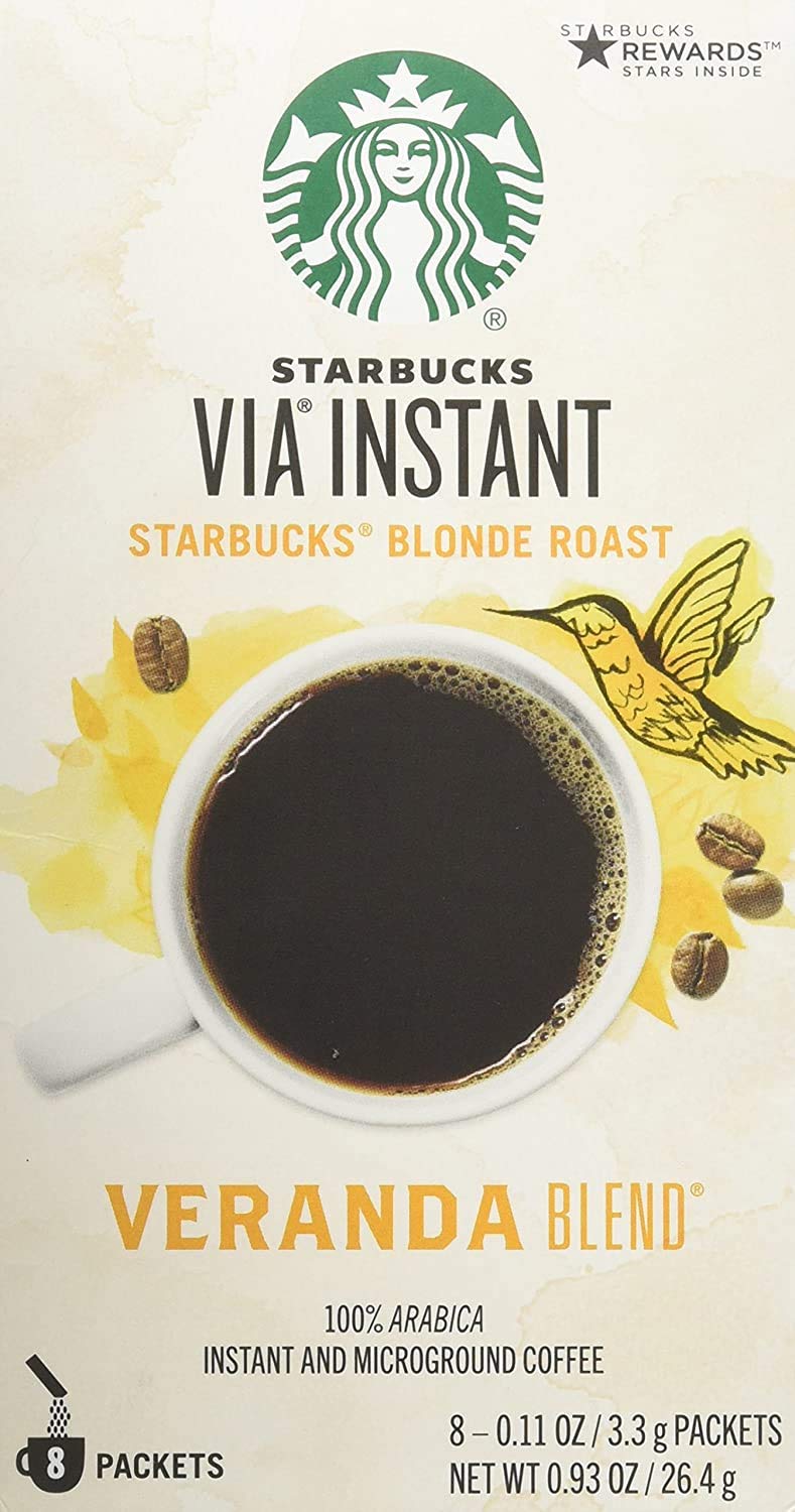 Starbucks VIA Instant Coffee, Veranda Blend, 0.93 Ounce, 8 Count