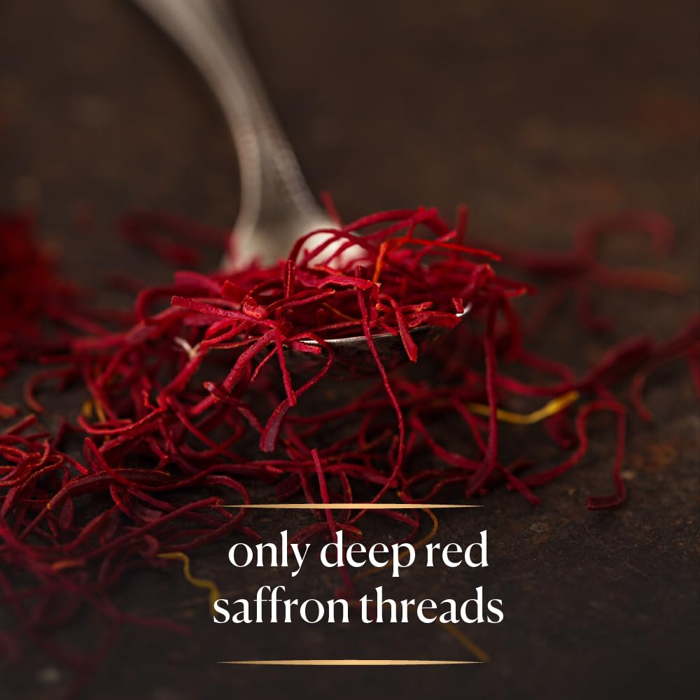 COOKS Premium Negin Grade Saffron Threads, Dark Red Strands, 5 Grams