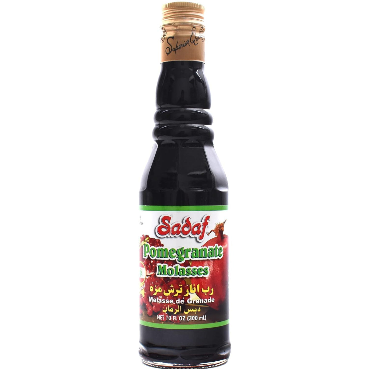 Sadaf Pomegranate Sour Paste - Pomegranate Molasses - Dark Red Syrup - 10 fl oz (3 Pack)