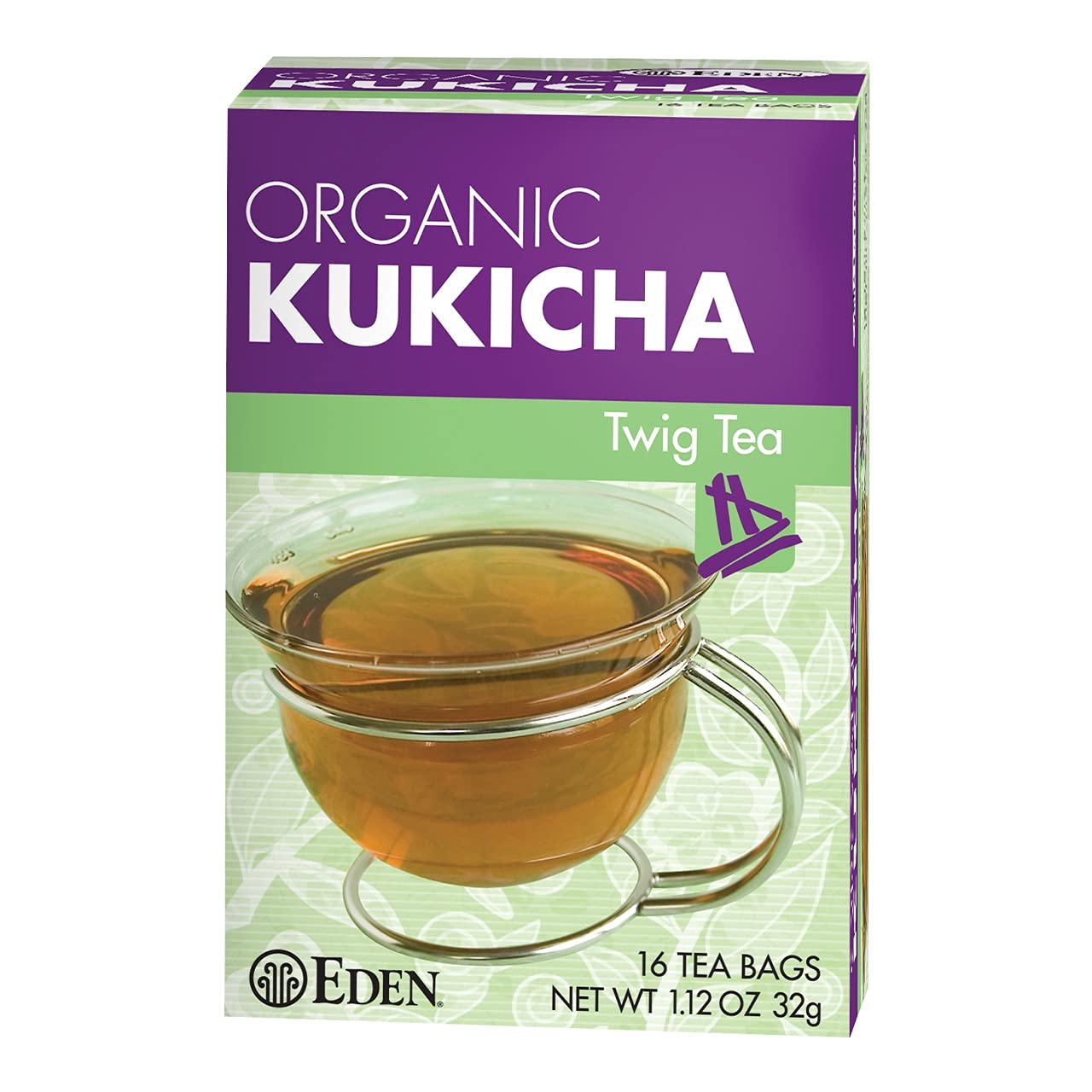 Eden Organic Kukicha Twig Tea - 16 Count, 1.12 oz, Model 110550