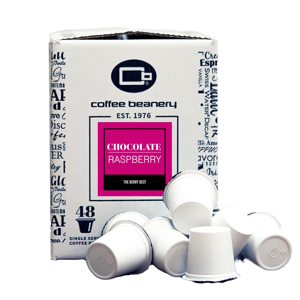Coffee Beanery Chocolate Raspberry Coffee Pods - Medium Roast - 96 Count Pack