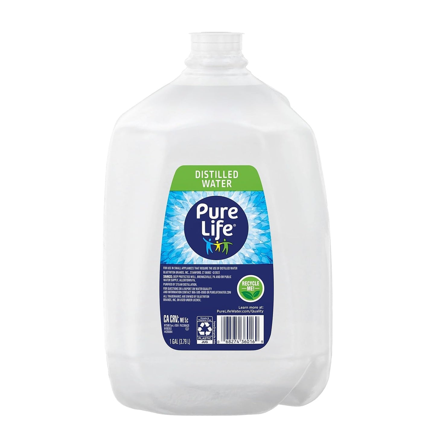 Pure Life Distilled Water, Kosher, 128 Fluid Ounce (Pack of 6)