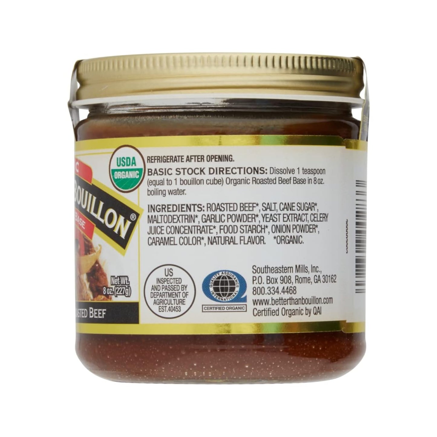 Better Than Bouillon Organic Roasted Beef Base, 8 Ounce, USDA Organic, Blendable Base for Added Flavor