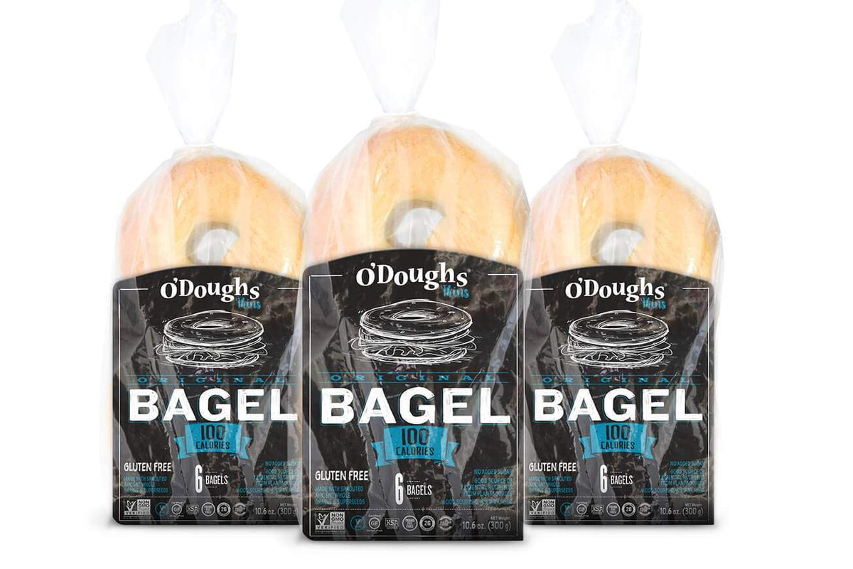 Odoughs Thins Gluten Free Original Bagel , 18 Oz (Pack of 6)