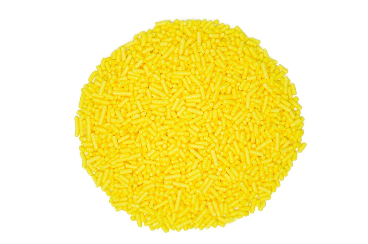 Mystic Sprinkles Solid Color Jimmy Sprinkles (Yummy Yellow Jimmies 3Oz)