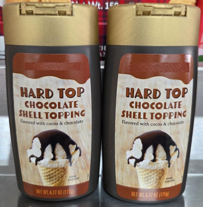 Trader Joe Hard Top Chocolate Shell Topping 6.17oz 175g (Two Jars)