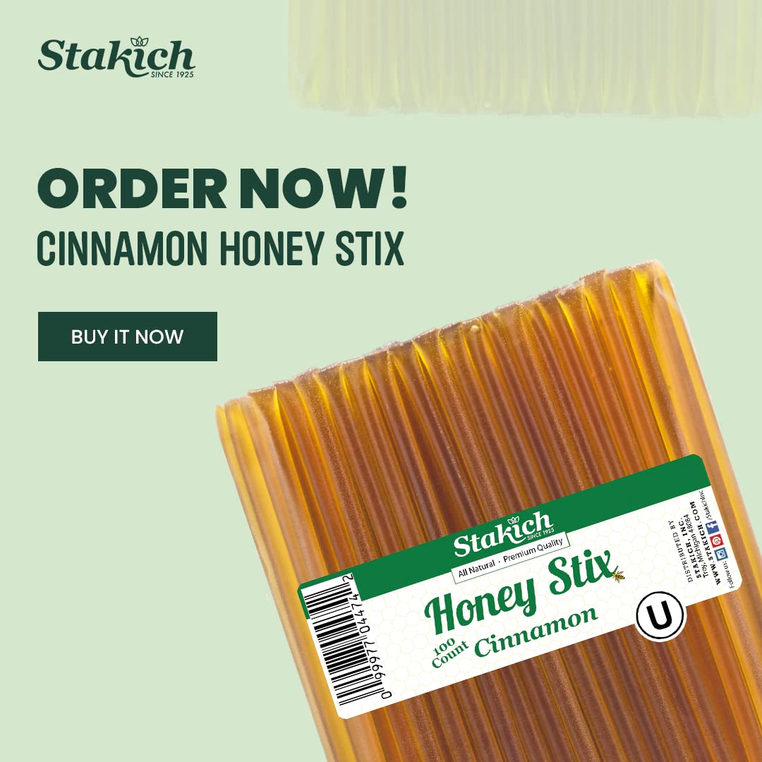 Stakich Cinnamon Honey Stix (500 Stix)