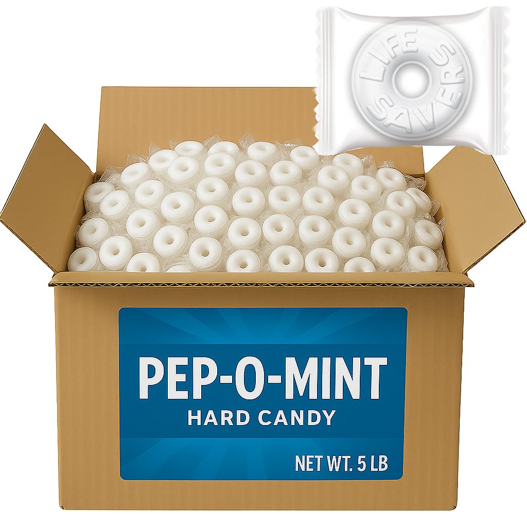 Pep O Mint Hard Candy, Bulk Pack, 5 Pounds