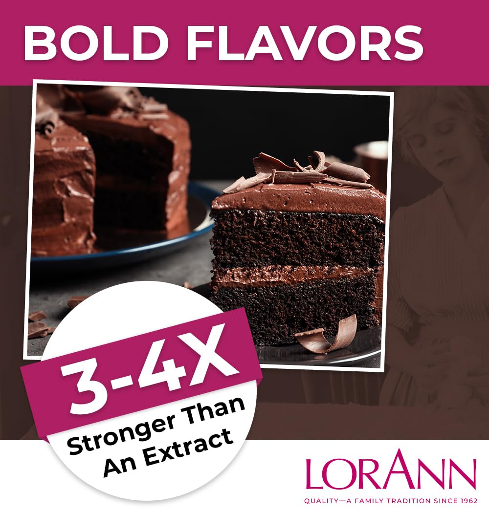 LorAnn Chocolate SS Flavor, 1 Fl Oz Bottle, Brown, Ideal for Baking and Flavoring