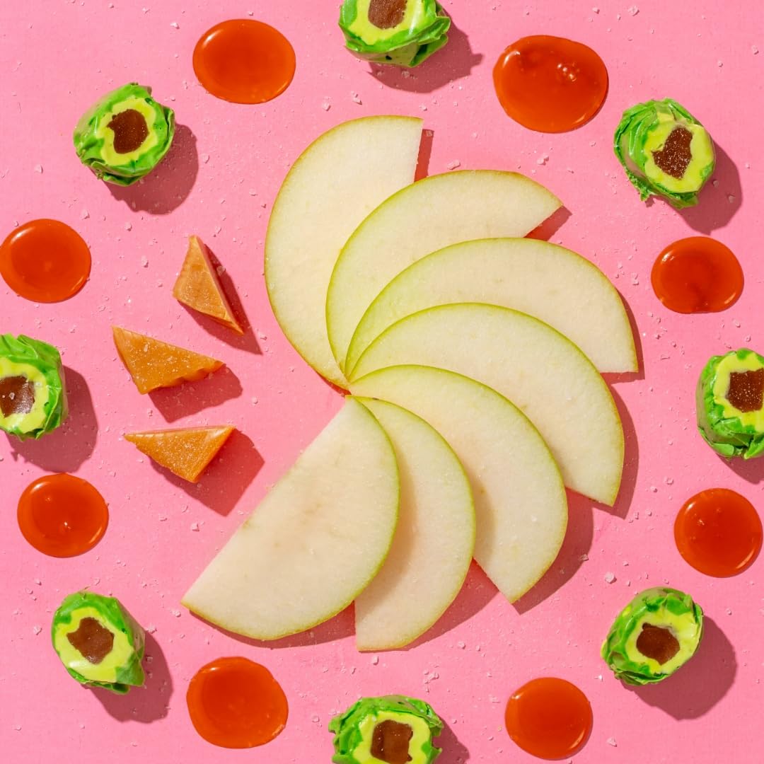 Taffy Shop How Do You Like Them Apples? Sea Salt Caramel Apple Salt Water Taffy Gourmet Soft Chewy Candy, Bulk Sweet Snack, Fres