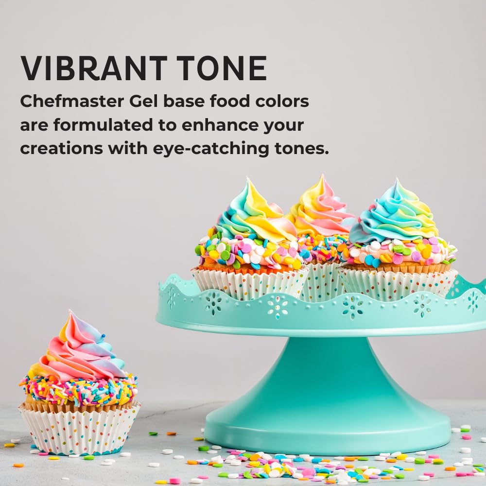 Chefmaster Christmas Red Gel Food Coloring | Vibrant Color | Professional-Grade Dye For Icing, Frosting, Fondant | Baking & Deco