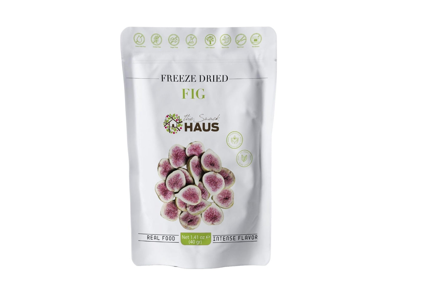 The Snack Haus Freeze Dried Fig Snacks  Gluten Free  Vegan  No Added Sugar  High Fiber  All Natural  No Preservatives  1.41 Oz Pack